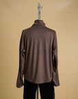 Motiv Osprey Mock Neck Wool Jersey Bronze