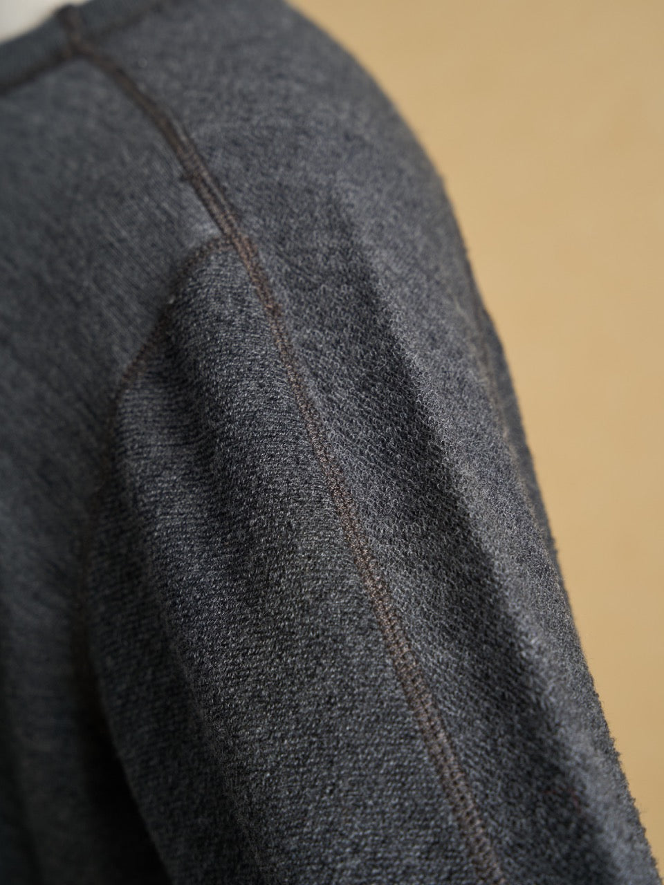 Motiv Swedish Thermal Knit Wool French Terry Charcoal