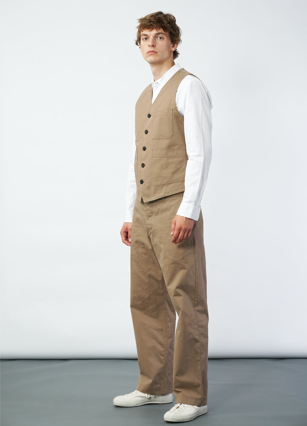 HG Keld Straight Cut Trousers Beige
