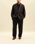 Motiv Relaxed Zoot Jacket Lin/Silk/Wool Charbrown