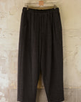 YS Double Pleated Wide Easy Pants Houndstooth
