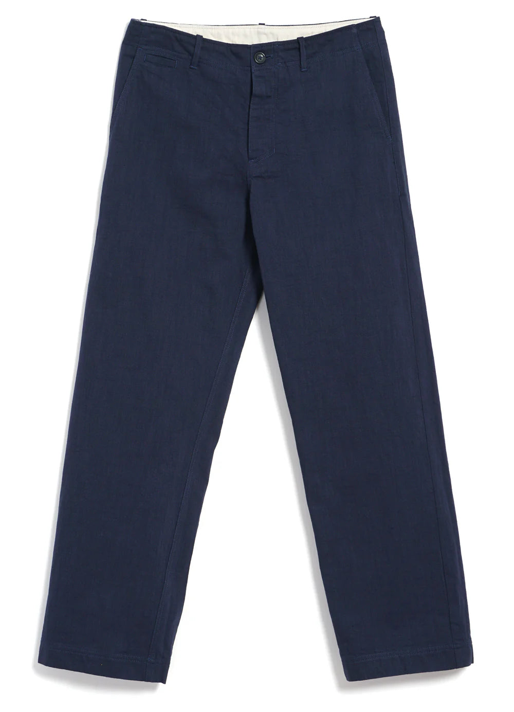 HG Keld Straight Legs Work Trousers Navy Slub
