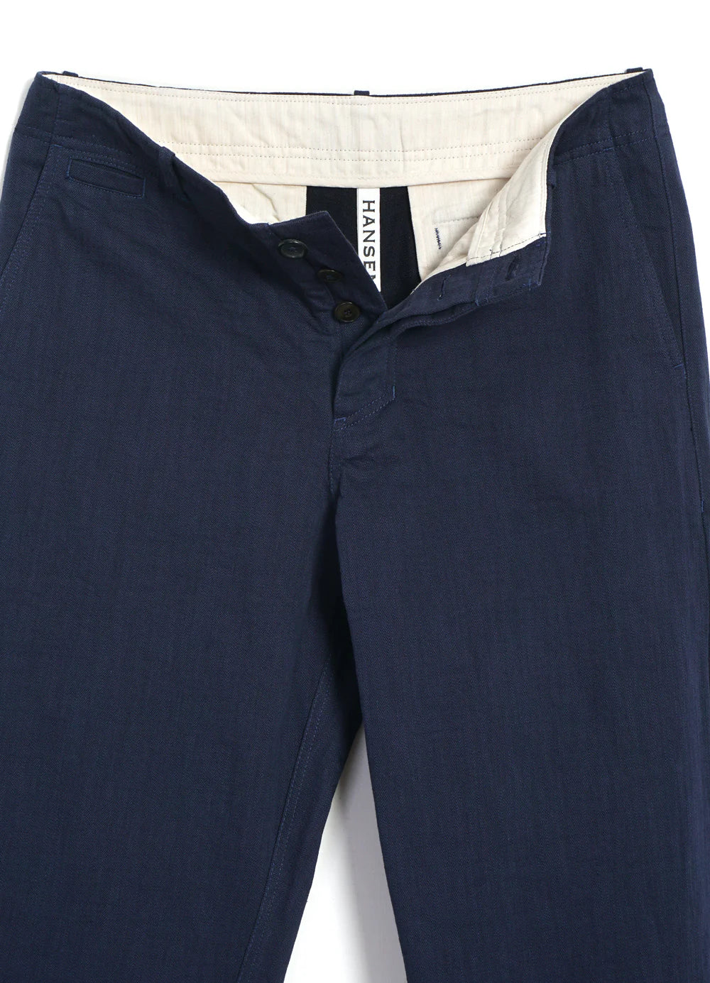 HG Keld Straight Legs Work Trousers Navy Slub