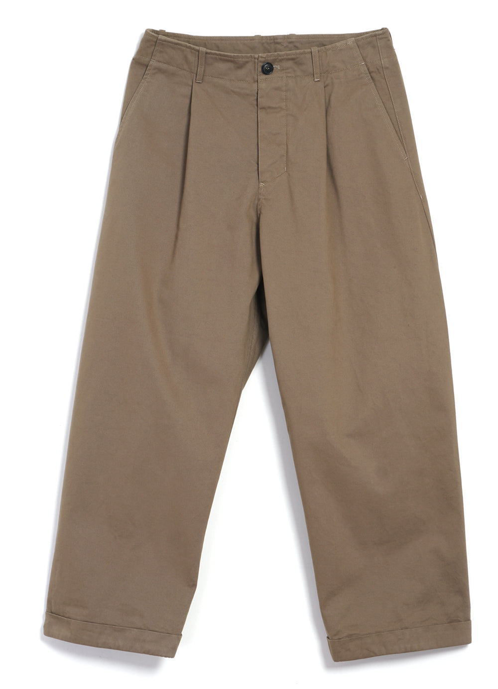 HG Bobby Wide Pleated Trousers Beige