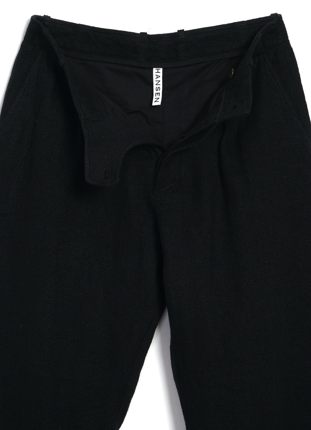 HG Bobby Wide Pleated Trousers Black Gauze