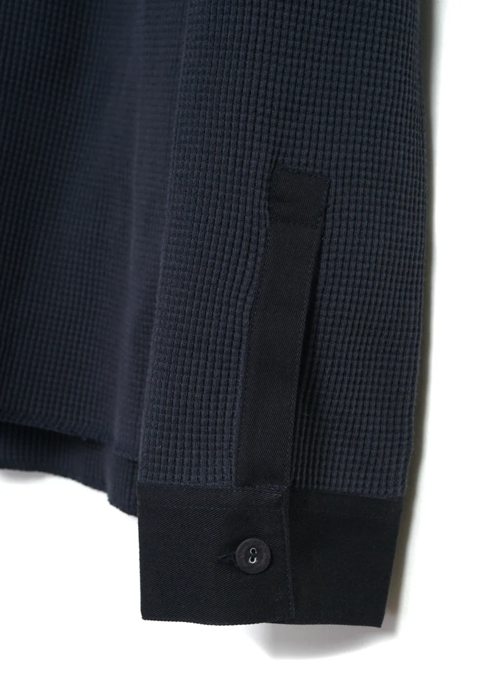 HG HERMANN Long Sleeve Knitted Henley Blue Grey