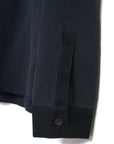 HG HERMANN Long Sleeve Knitted Henley Blue Grey