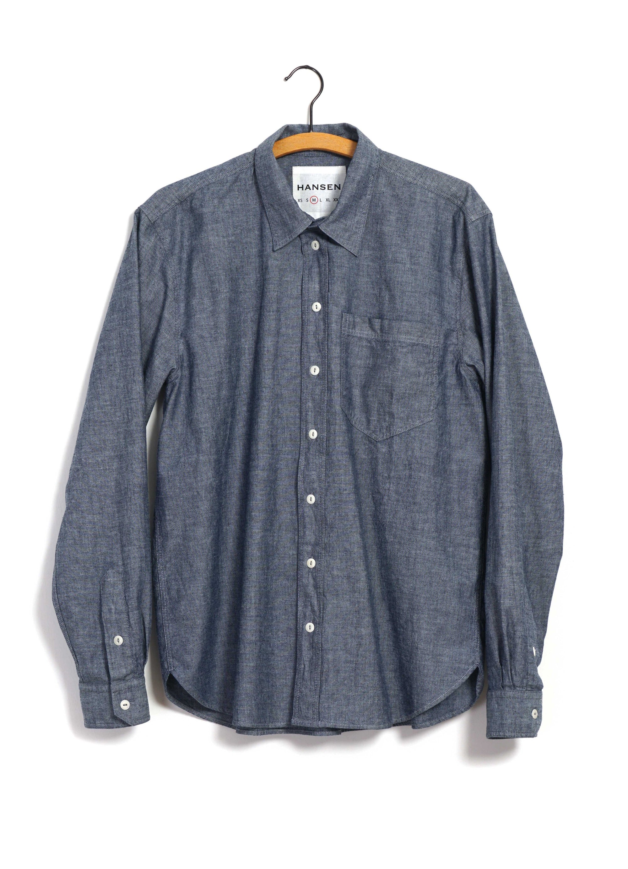 HG Raymond Loose Cut Shirt Indigo Chambray