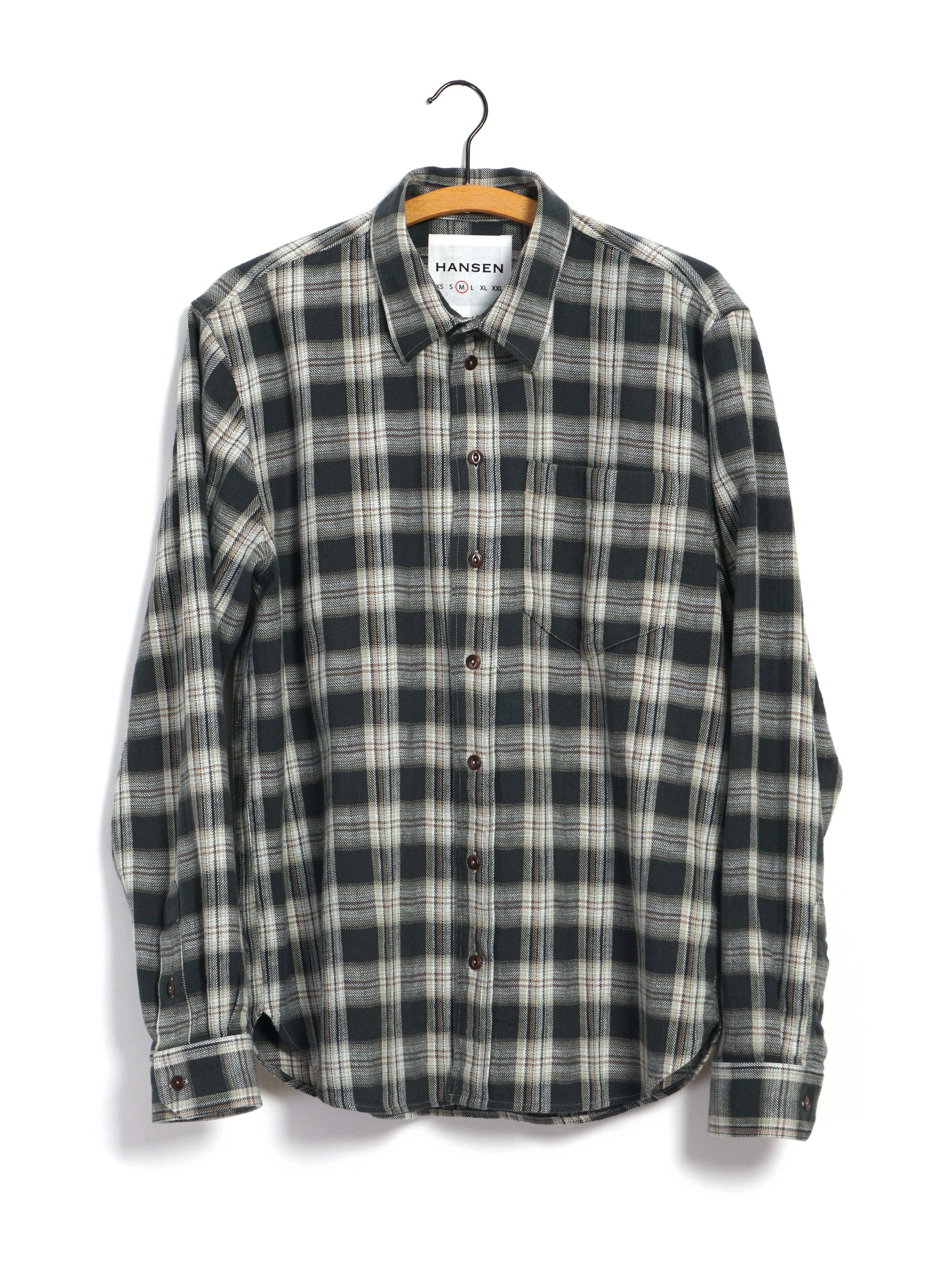 HG Raymond Loose Cut Shirt Black Checks