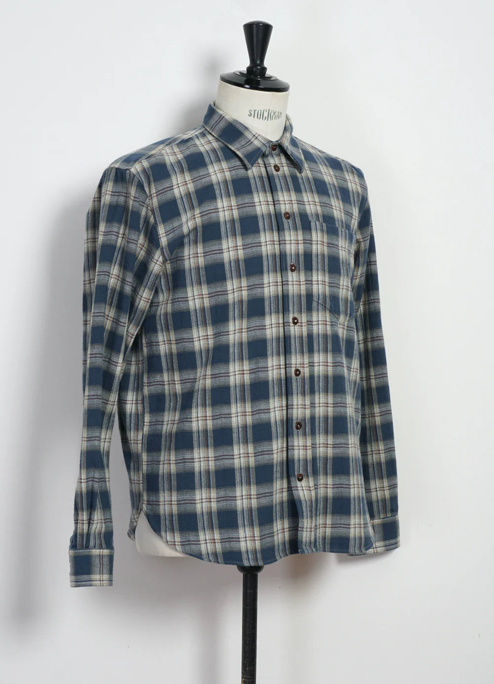 HG Raymond Loose Cut Shirt Blue Checks