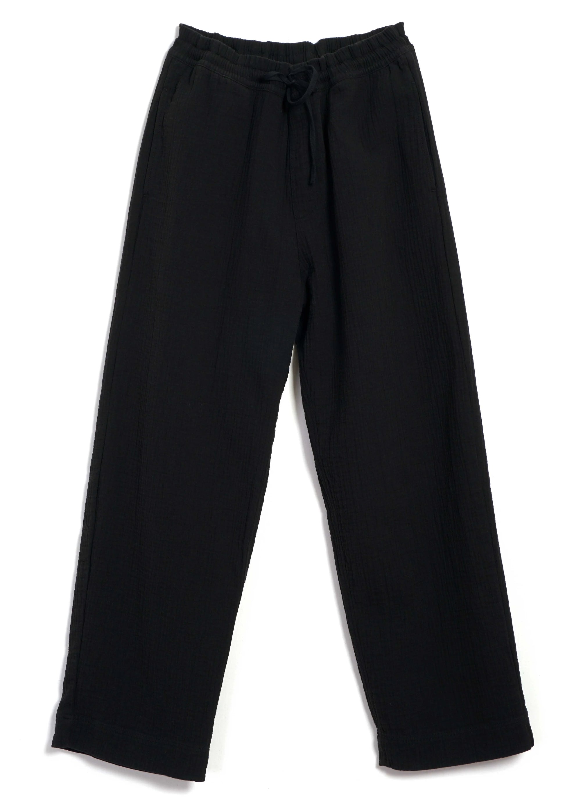 HG Emir Casual Drawstring Pants Double Black