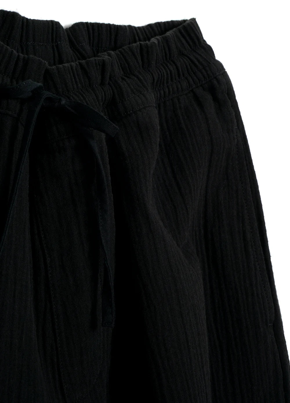HG Emir Casual Drawstring Pants Double Black