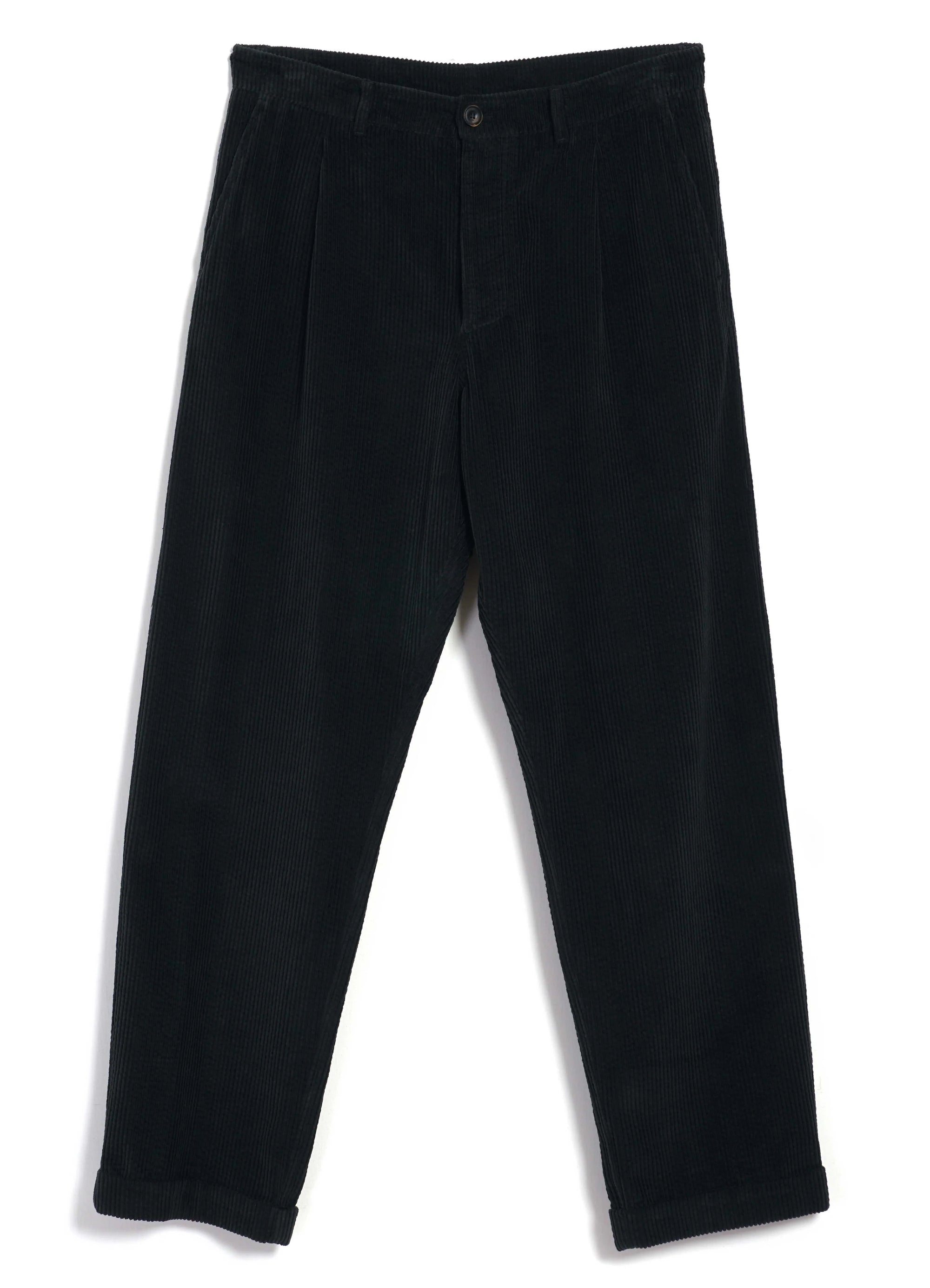 HG Sune Pleated Wide Cut Trousers Dusty Black