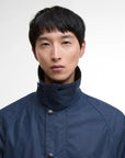 Barbour Oversized Bedale Waxed Jacket Cobalt Blue