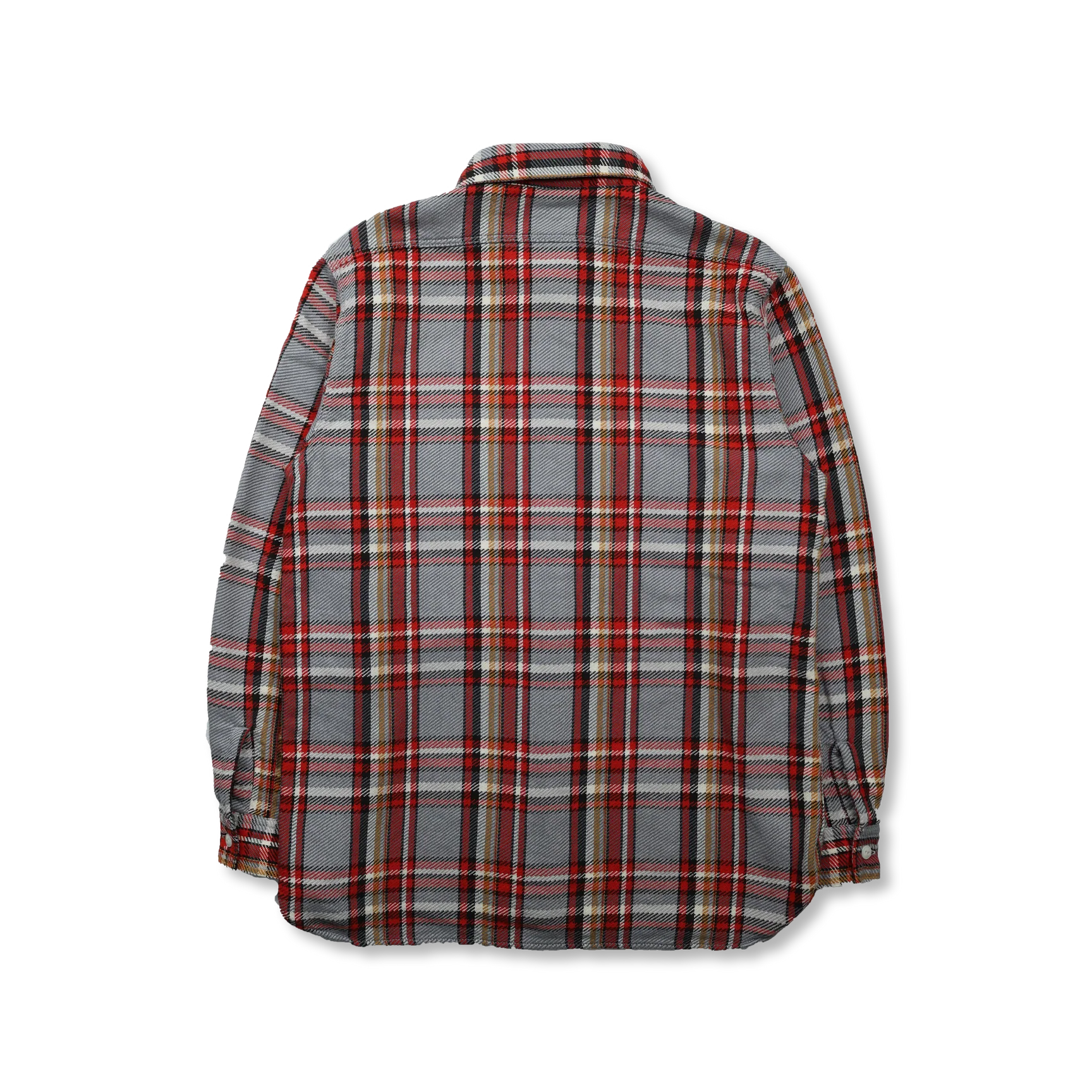 Fullcount Jeans 4094 Original Cotton Check Flannel Work Shirt Gray/Red
