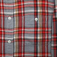 Fullcount Jeans 4094 Original Cotton Check Flannel Work Shirt Gray/Red