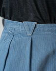 Motiv Pleat Denim Lightweight Herringbone Denim Light Indigo