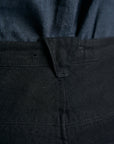 Motiv Pleat Denim Trousers Hemp Cotton Black