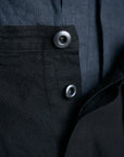 Motiv Pleat Denim Trousers Hemp Cotton Black