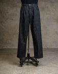 Motiv Pleat Denim Trousers Donegal Denim/Char Brown