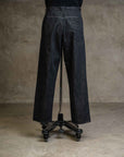 Motiv Pleat Denim Trousers Donegal Denim/Char Brown