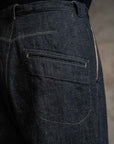 Motiv Pleat Denim Trousers Donegal Denim/Char Brown