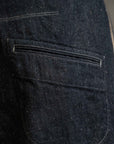 Motiv Pleat Denim Trousers Donegal Denim/Char Brown