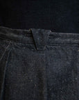 Motiv Pleat Denim Trousers Donegal Denim/Char Brown