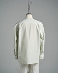 Motiv Mikhail Shirt Fine Cotton Silk Aqua