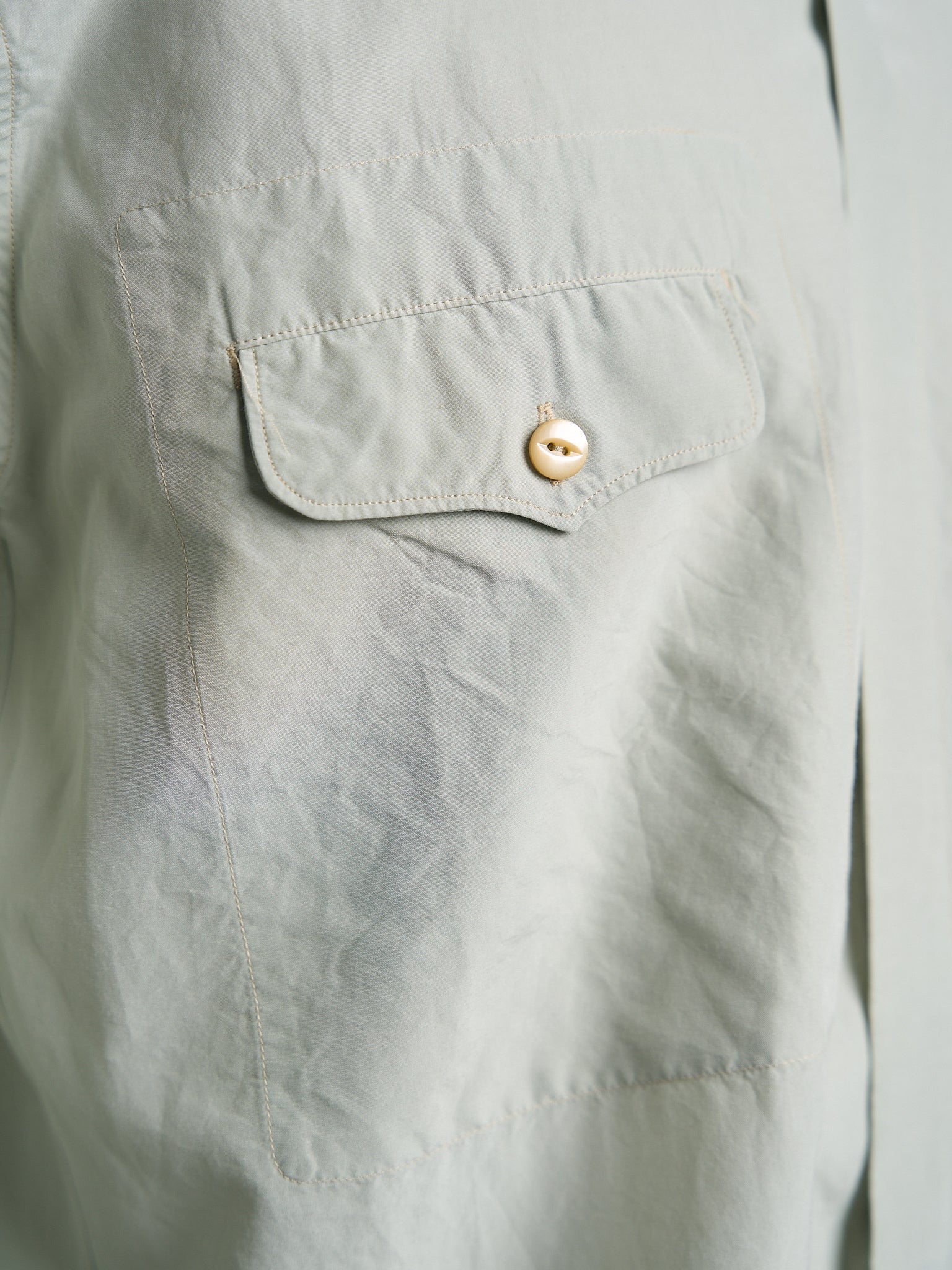 Motiv Mikhail Shirt Fine Cotton Silk Aqua