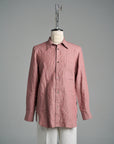 Motiv Draughtsman Shirt Superfine Linen Mauve