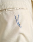 Motiv Karo Shirt Printed Silk Blue on Cream