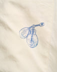 Motiv Karo Shirt Printed Silk Blue on Cream