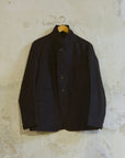 Motiv Continental Sack Jacket High Density Cotton Sateen Navy