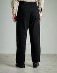 Motiv Pleat Denim Trousers Hemp Cotton Black