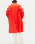 HG Morten Long Coat Waxed Orange