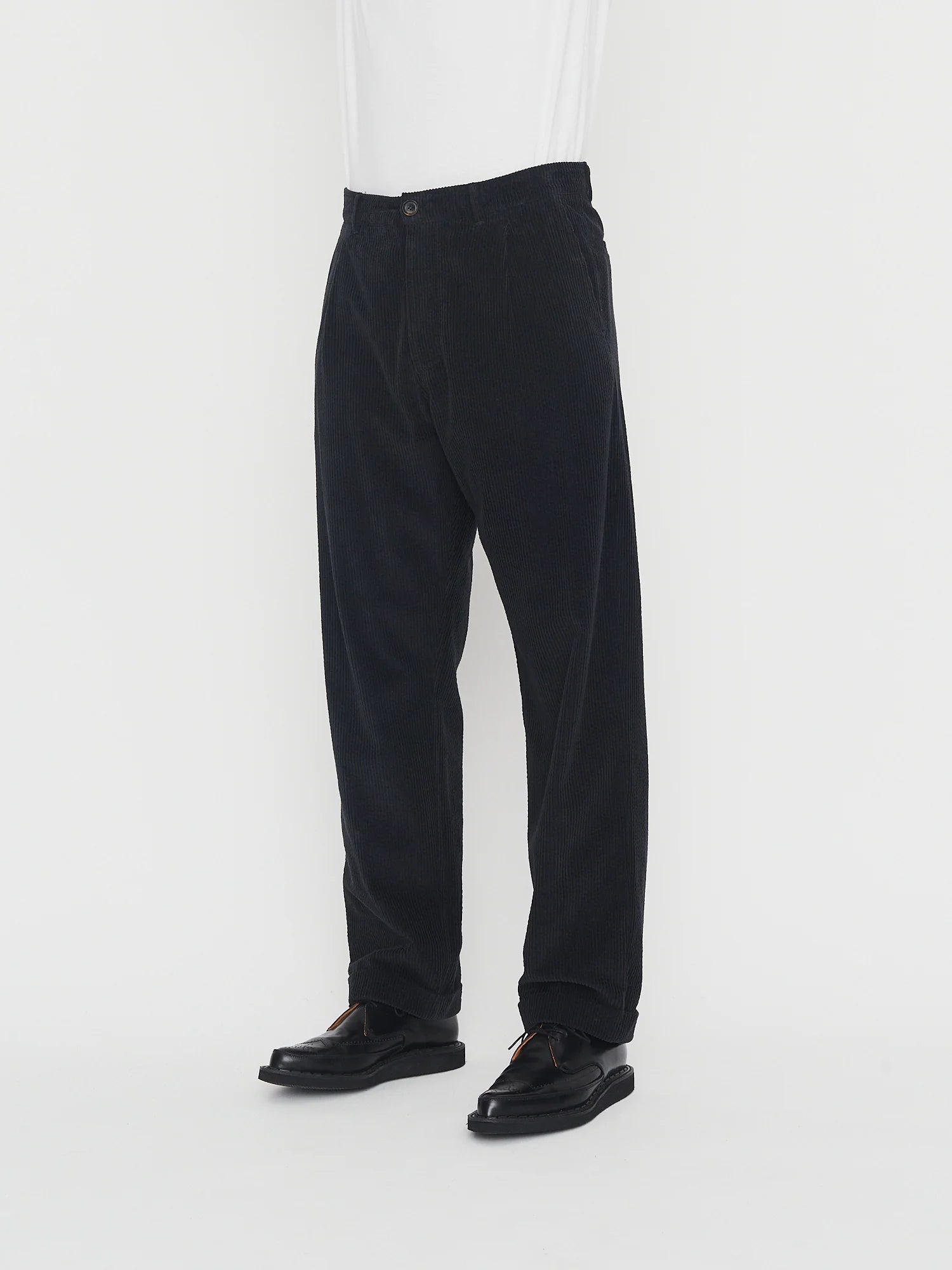 HG Sune Pleated Wide Cut Trousers Dusty Black