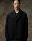 DEVOA Loose Fit Jacket Camel Wool Faded Black