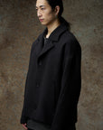 DEVOA Loose Fit Jacket Camel Wool Faded Black