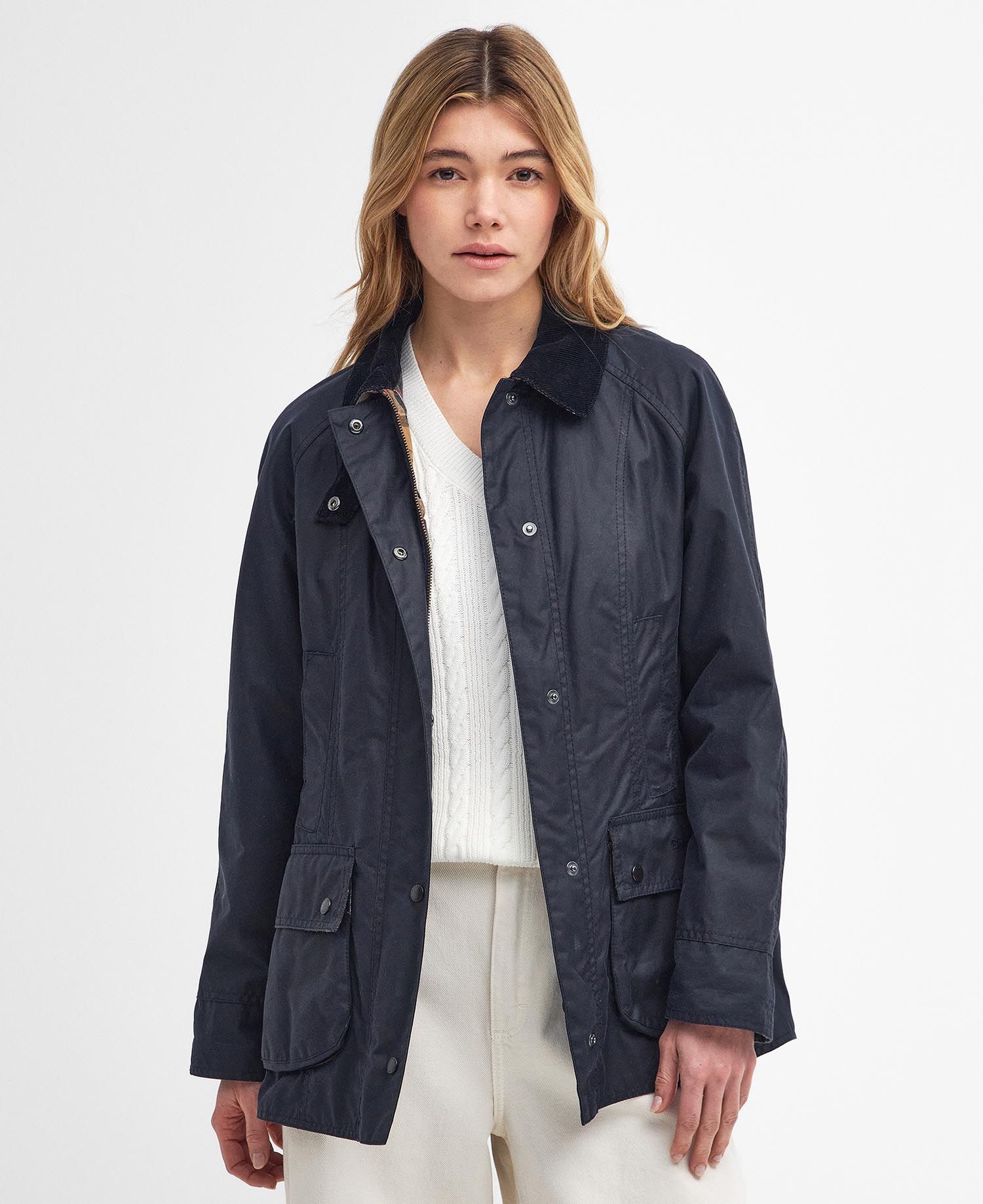 Barbour Women Beadnell Wax Navy