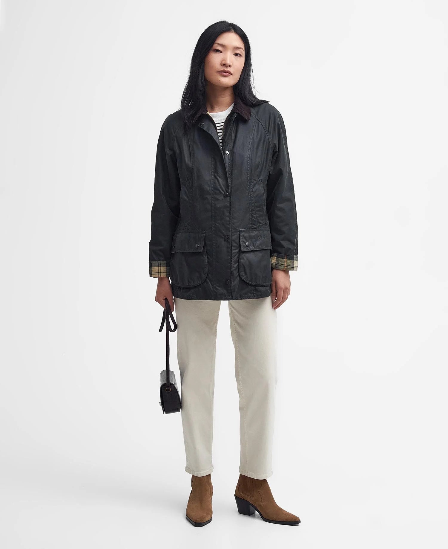 Barbour Women Beadnell Wax Sage