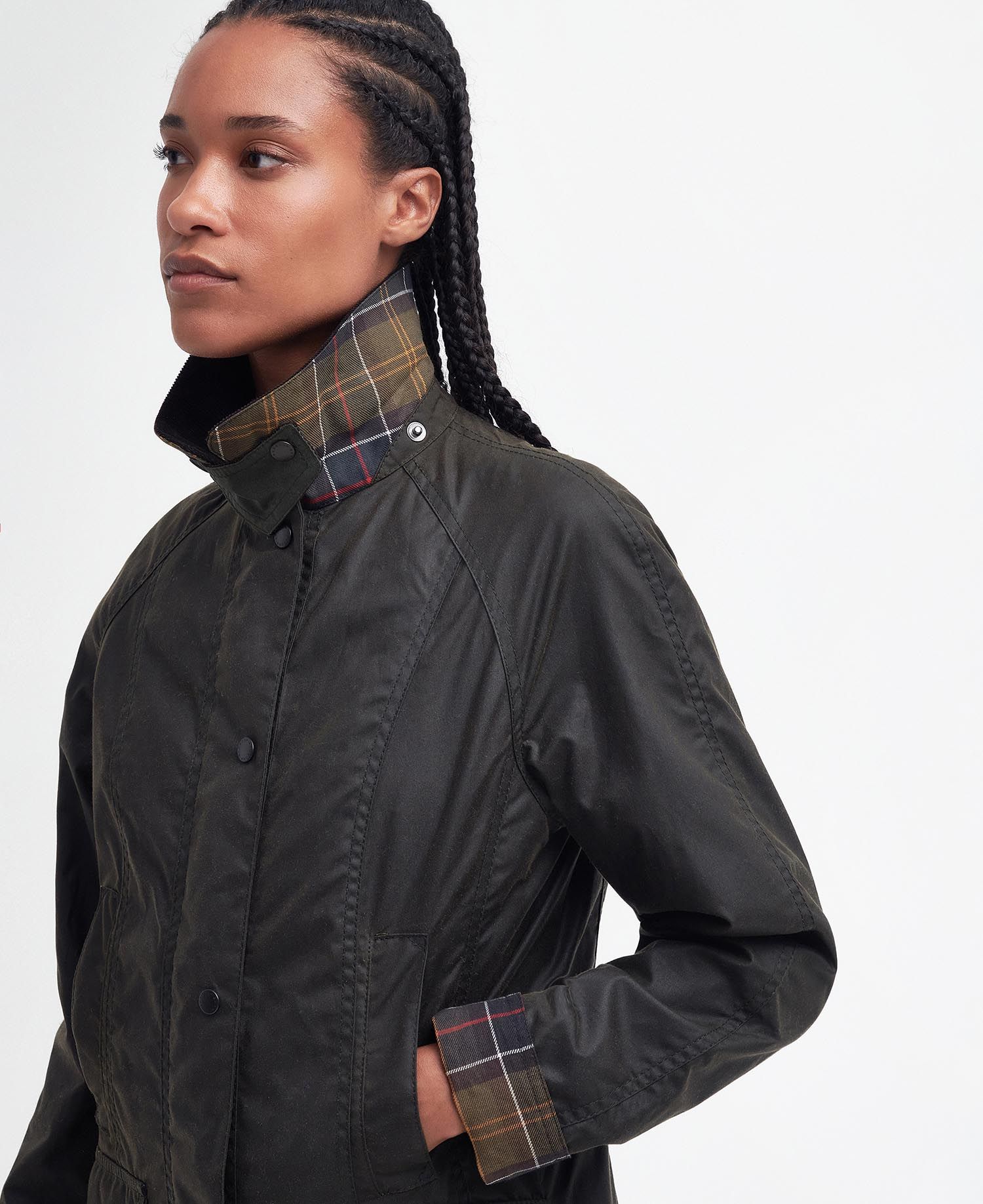 Barbour Women Beadnell Wax Olive