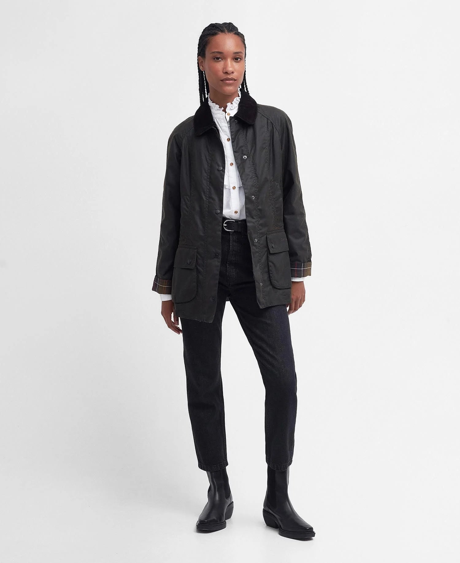 Barbour Women Beadnell Wax Olive