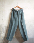 Motiv Bund Trousers Overdyed Raw French Linen Teal