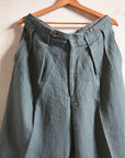 Motiv Bund Trousers Overdyed Raw French Linen Teal