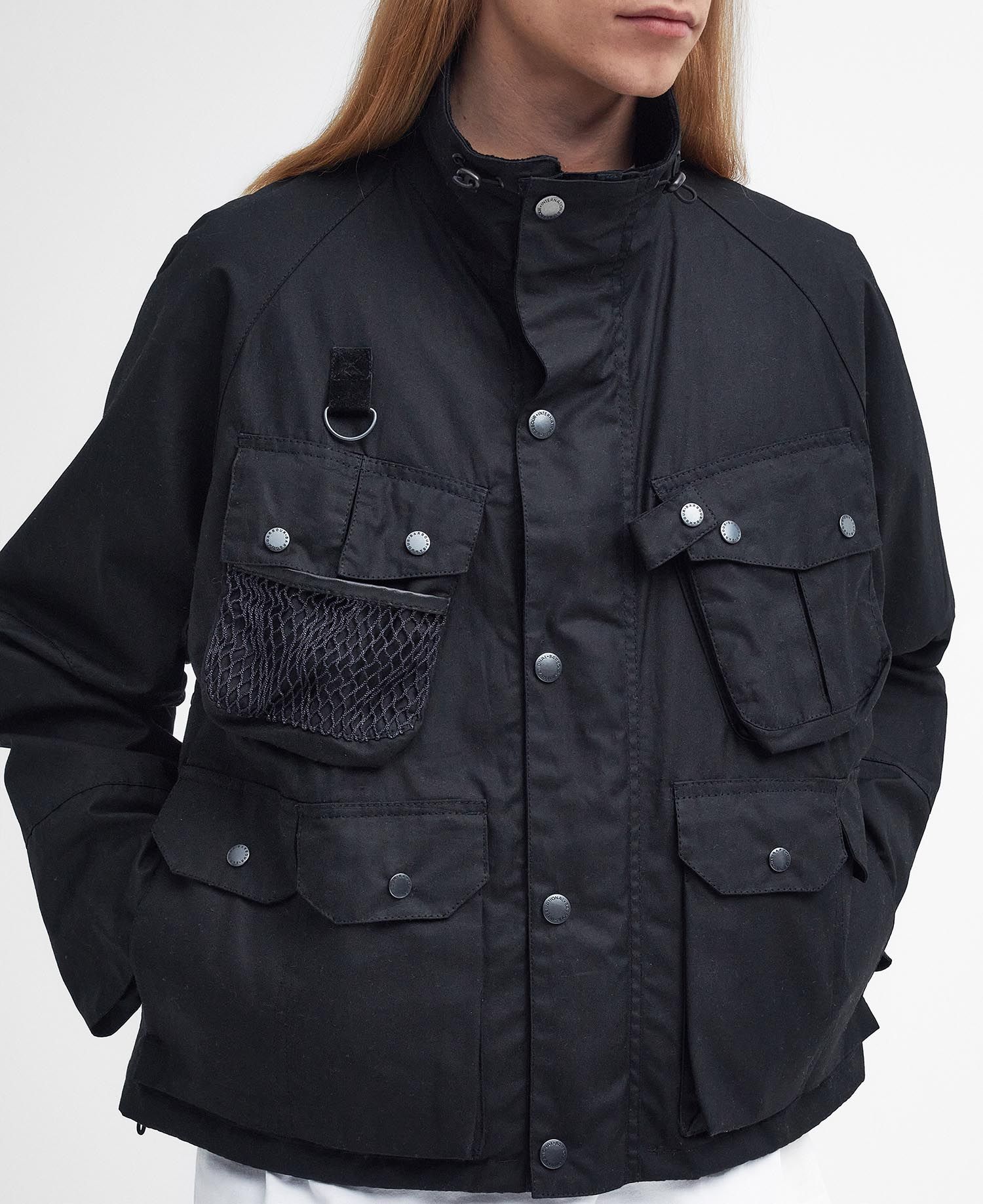 Barbour Modified Dryfly Wax Jacket Black