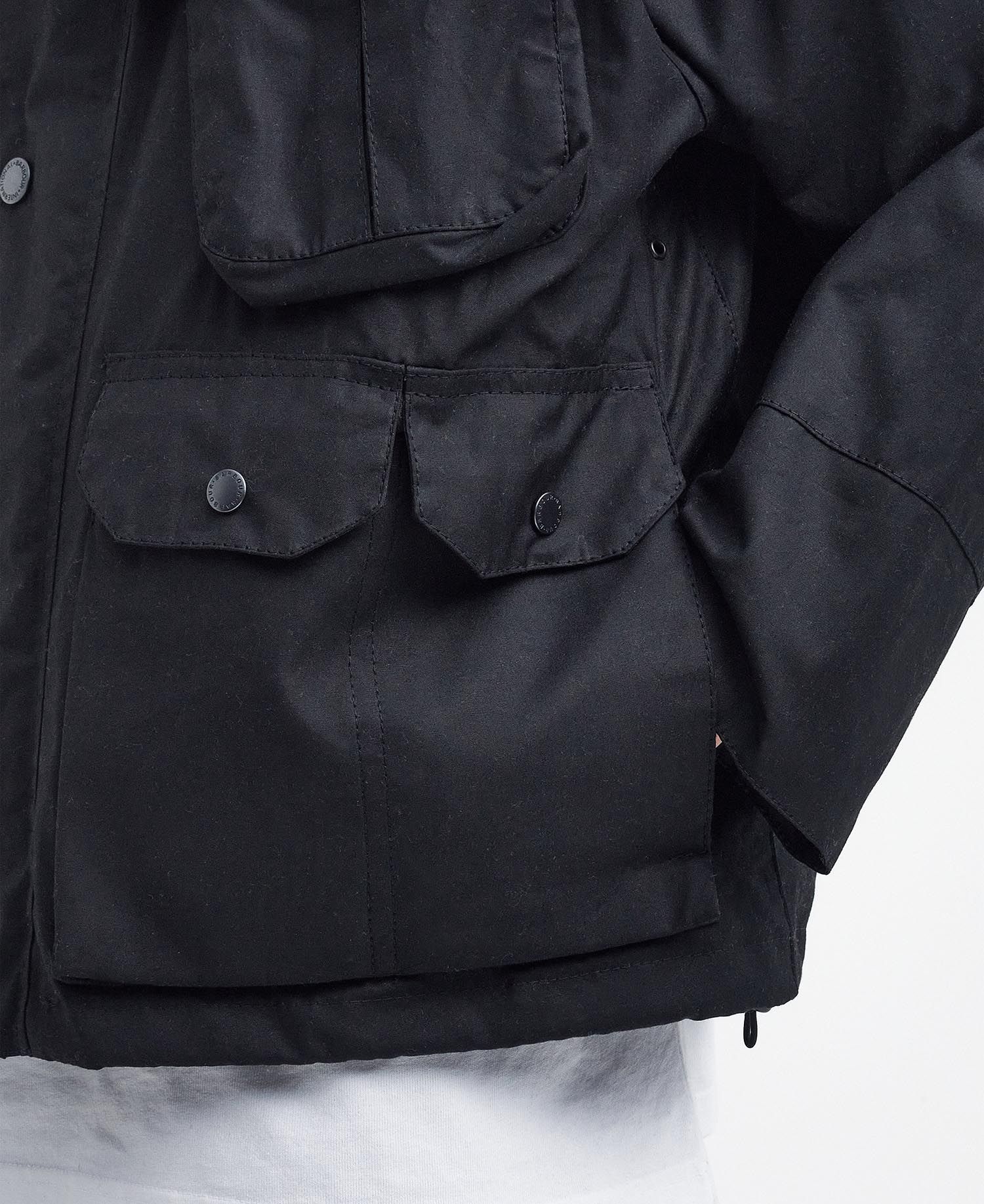 Barbour Modified Dryfly Wax Jacket Black