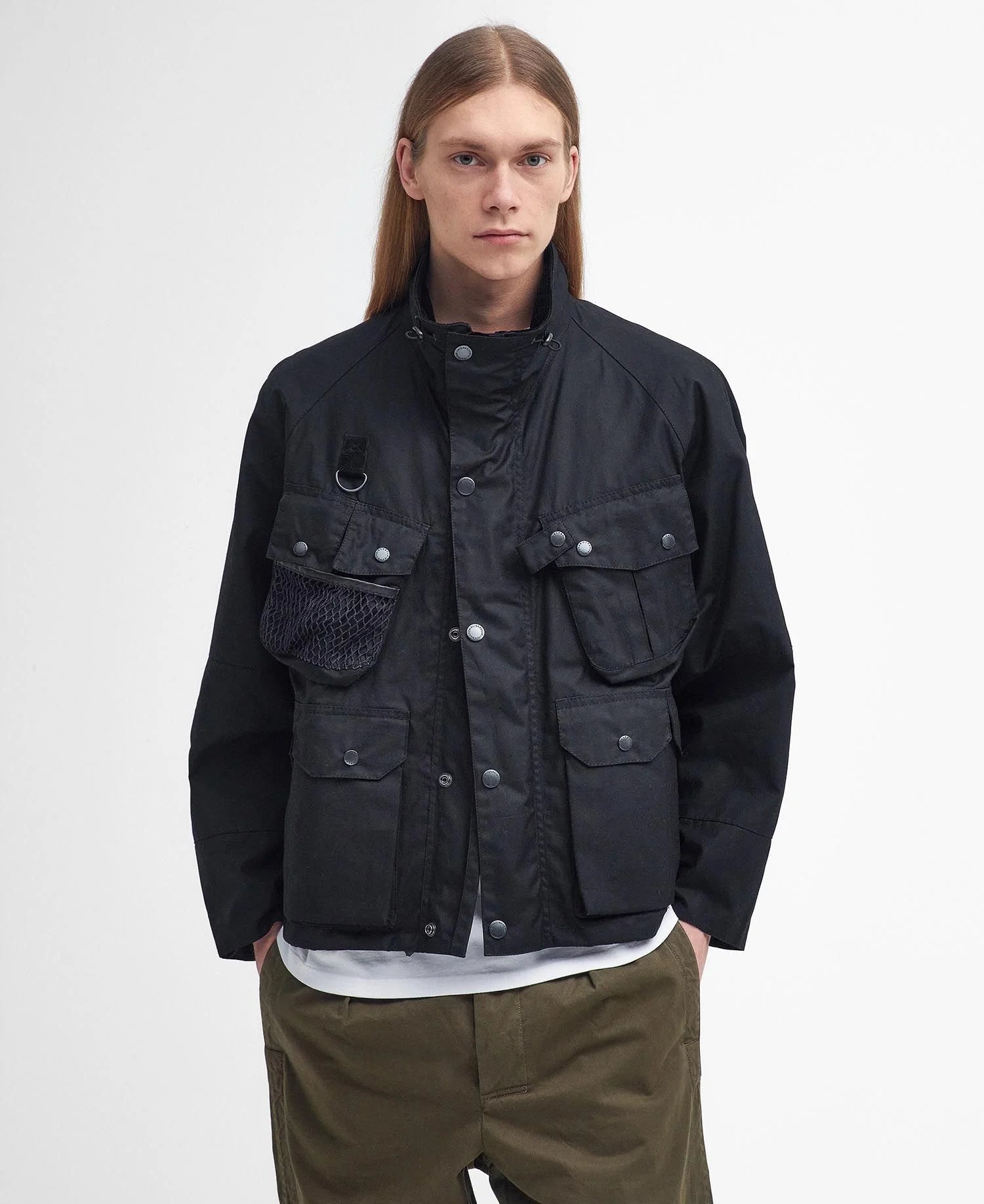 Barbour Modified Dryfly Wax Jacket Black
