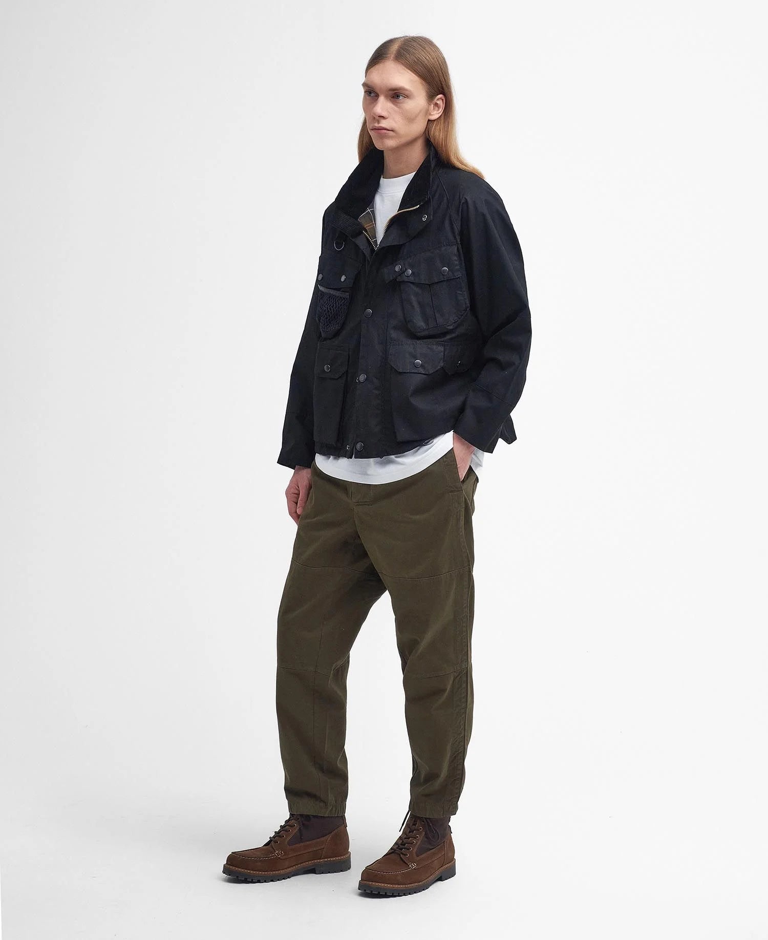 Barbour Modified Dryfly Wax Jacket Black