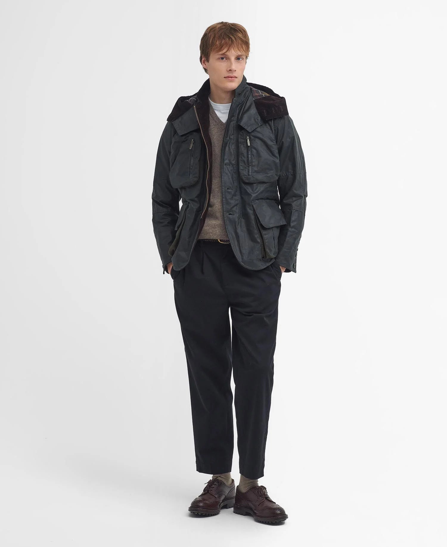 Barbour x To Ki To Outland Wax Jacket Sage